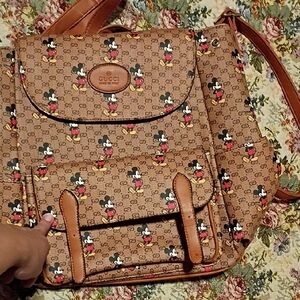 Gucci Tan Mickey Mouse Backpack